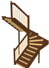 Г образная деревянная лестница