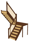 П образная деревянная лестница